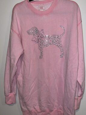 PINK X LoveShackFancy Oversized Crew Neck Dress